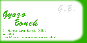 gyozo bonek business card
